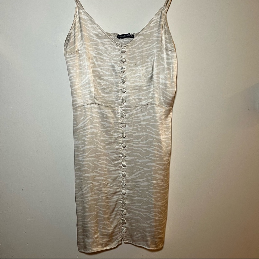 Abercrombie & Fitch Satin Spaghetti Strap Dress
